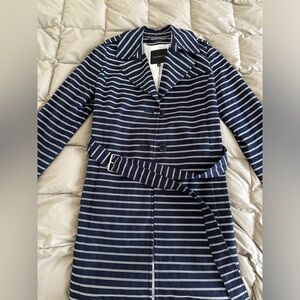 Talbots Striped Trench Coat